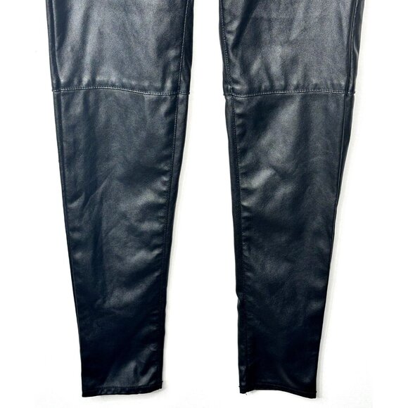 MICHAEL Michael Kors Womens Faux Leather Leggings Stretch Pants Black Size 2 - Picture 4 of 15